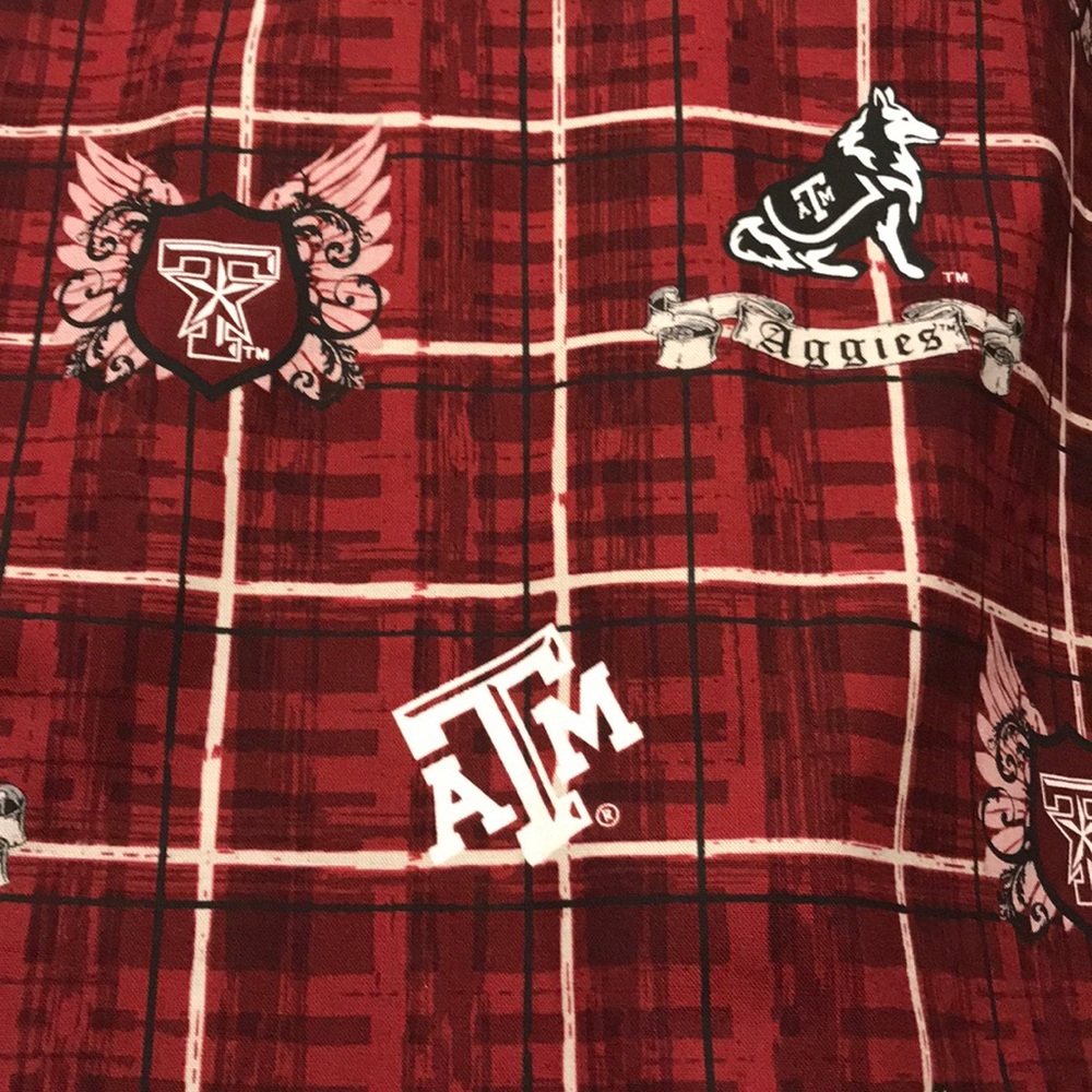 Texas A&M Aggie Plaid Fabric